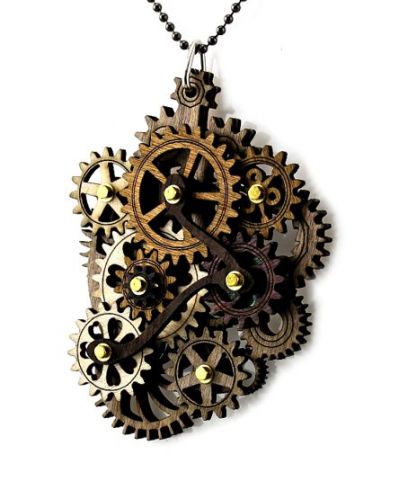 gear necklace Kinetic Planetary Gear Necklace