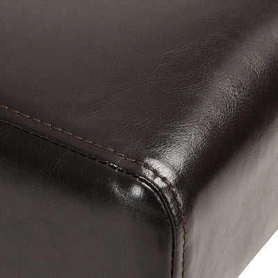 HOMYCASA DESIGN INC - Classic Brown PU Leather Dining Chair