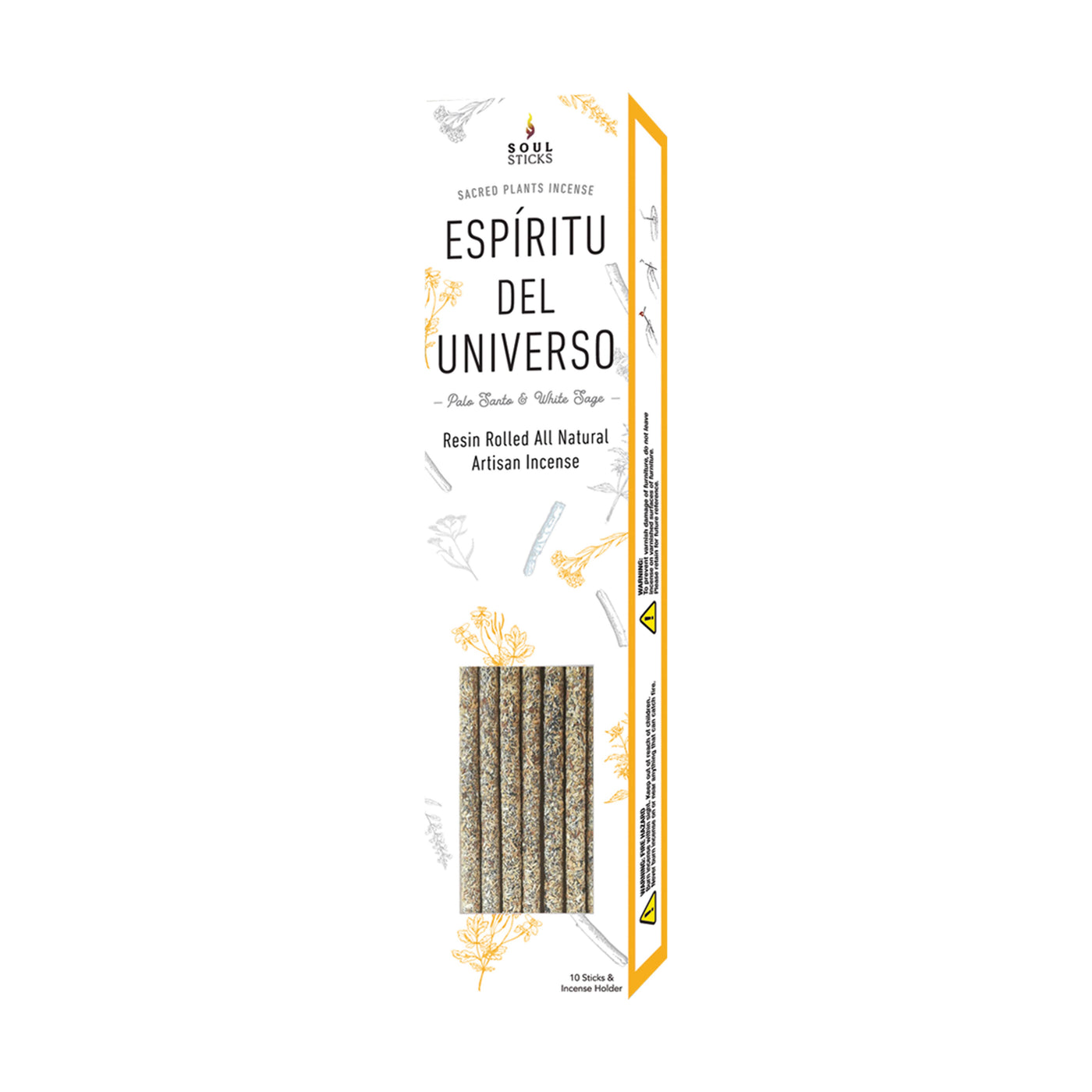 Palo Santo White Sage Incense Sticks 'Espiritu Del Universo'-Designs by Deekay Inc.