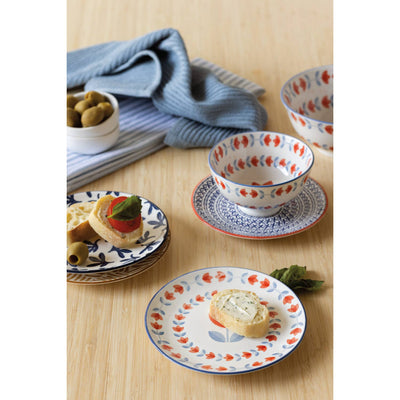 Ochre Lines Stamped Appetizer Plate 6 inch-Now Designs by Danica