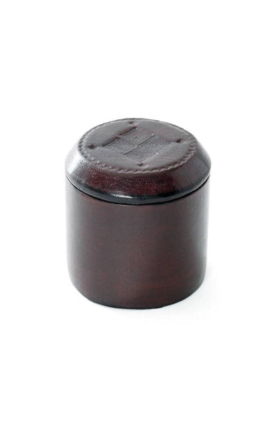 Brown Stamped Leather Ring Box-Swahili | AFRICAN MODERN