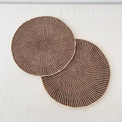 14" African Woven Placemats Set of 2 (OOAK)-Amsha