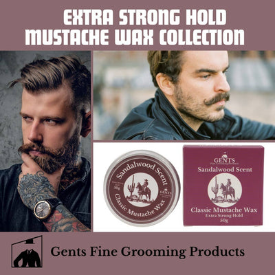 Gents Mustache Wax – Strong Hold-GENTS FINE GROOMING PRODUCTS -