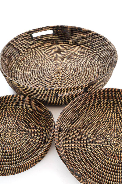 Swahili | AFRICAN MODERN - Set of Three Black Nesting Trays