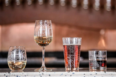 Los Angeles CA Map Rocks Whiskey Glass-Well Told