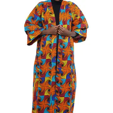 Ankara Long Kimono Jacket
