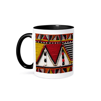 Africa, Kenya. Maasai tribal beadwork pattern., Mug  3dRose - 3dRose