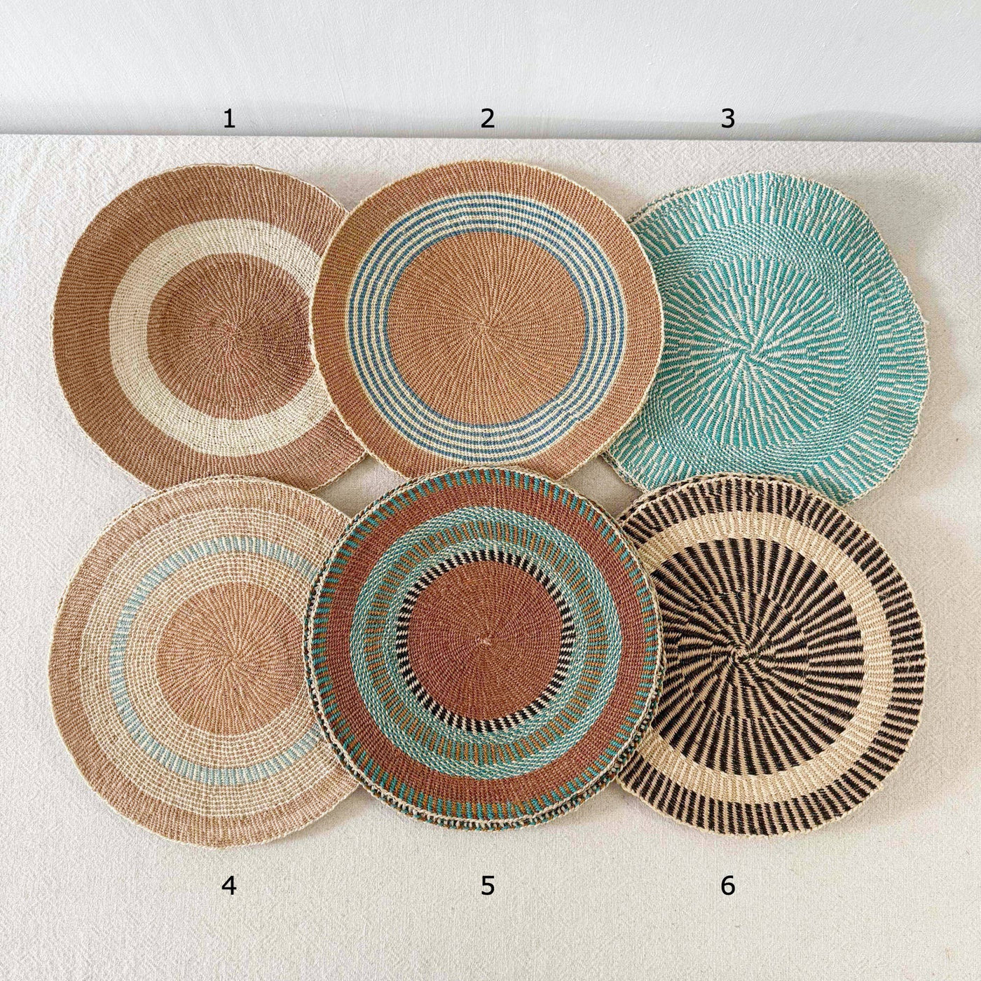 Amsha - 12" African Woven Placemats Set of 2 (OOAK) #207