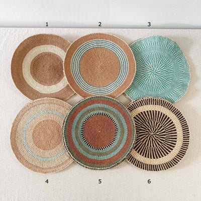 Amsha - 12" African Woven Placemats Set of 2 (OOAK) #207