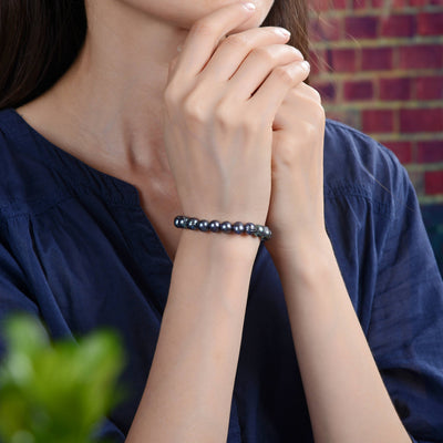 7-8MM Pearl Stretch Bracelet-IST Jewelry
