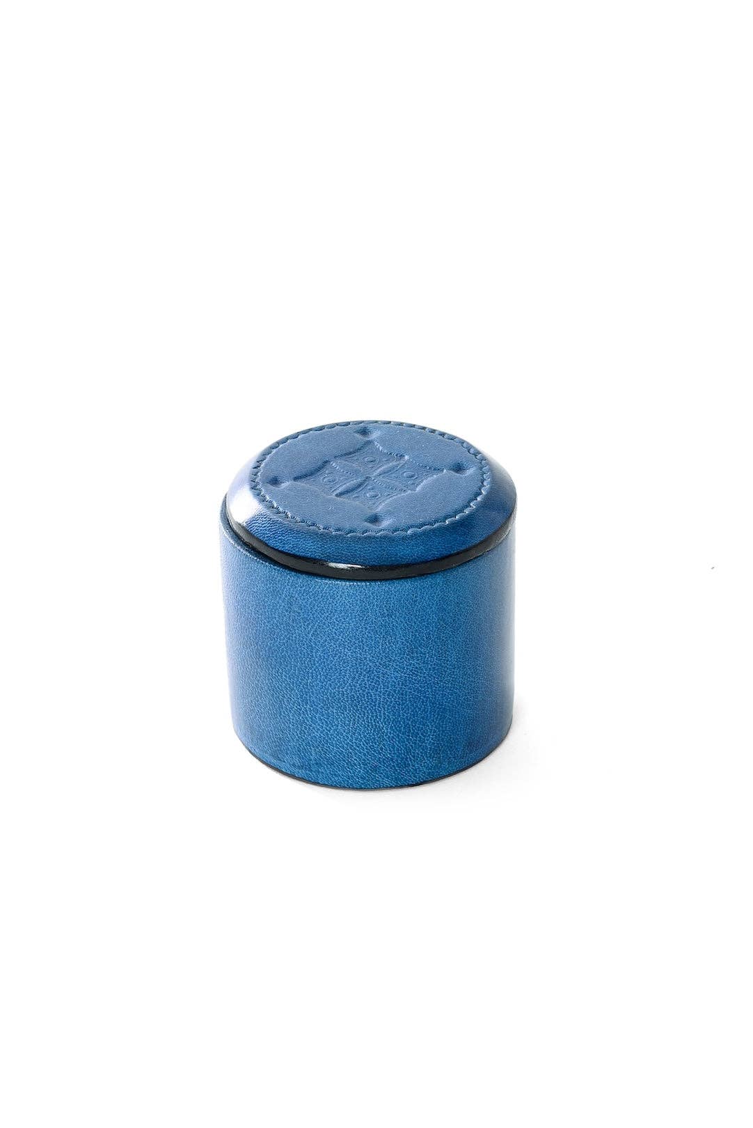 Blue Stamped Leather Ring Box-Swahili | AFRICAN MODERN