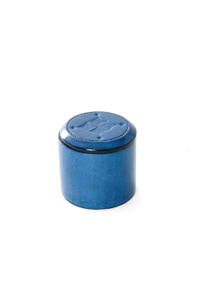 Blue Stamped Leather Ring Box-Swahili | AFRICAN MODERN