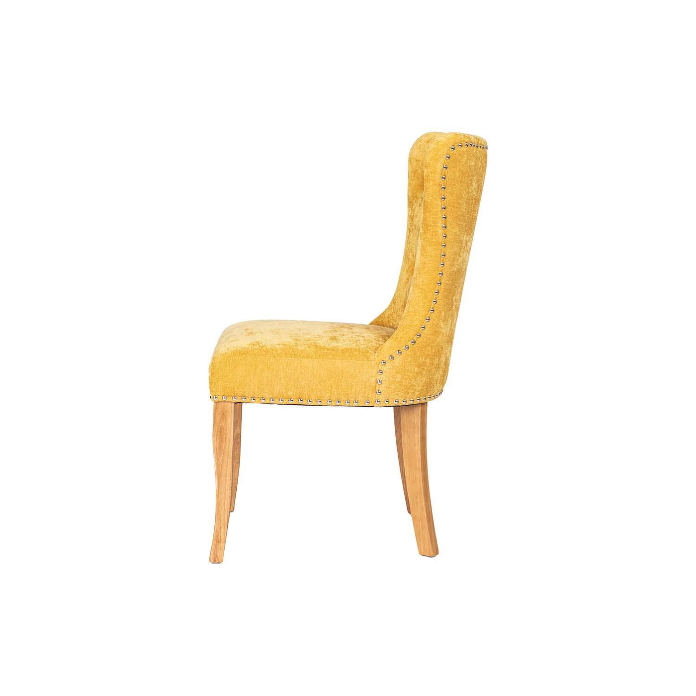 HOMYCASA DESIGN INC - Tufted Side Dining Chair Fabric Solid Wood Legs