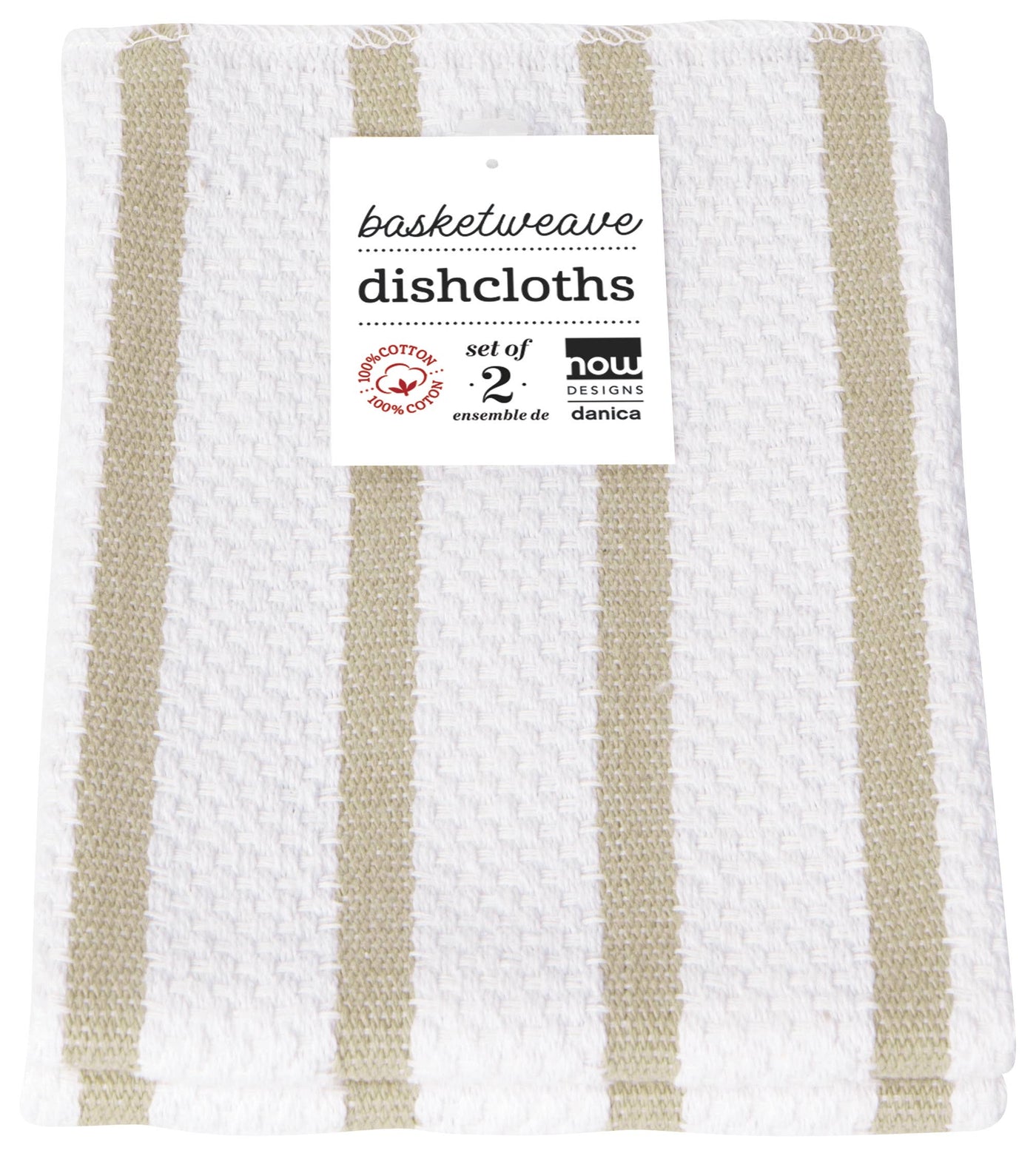 Basketweave Sandstone Dishcloths Set of 2-Now Designs by Danica
