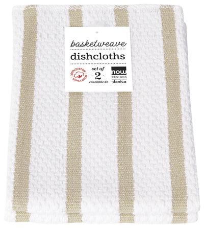 Basketweave Sandstone Dishcloths Set of 2-Now Designs by Danica