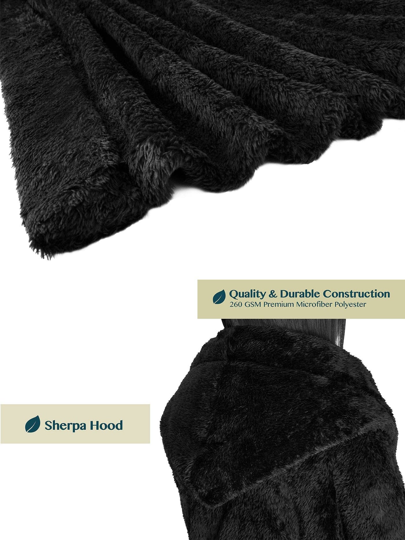 Women's Sherpa Fluffy Robe with Hood - Pavilia