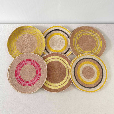 Amsha - 12" African Woven Placemats Set of 2 (OOAK) #208