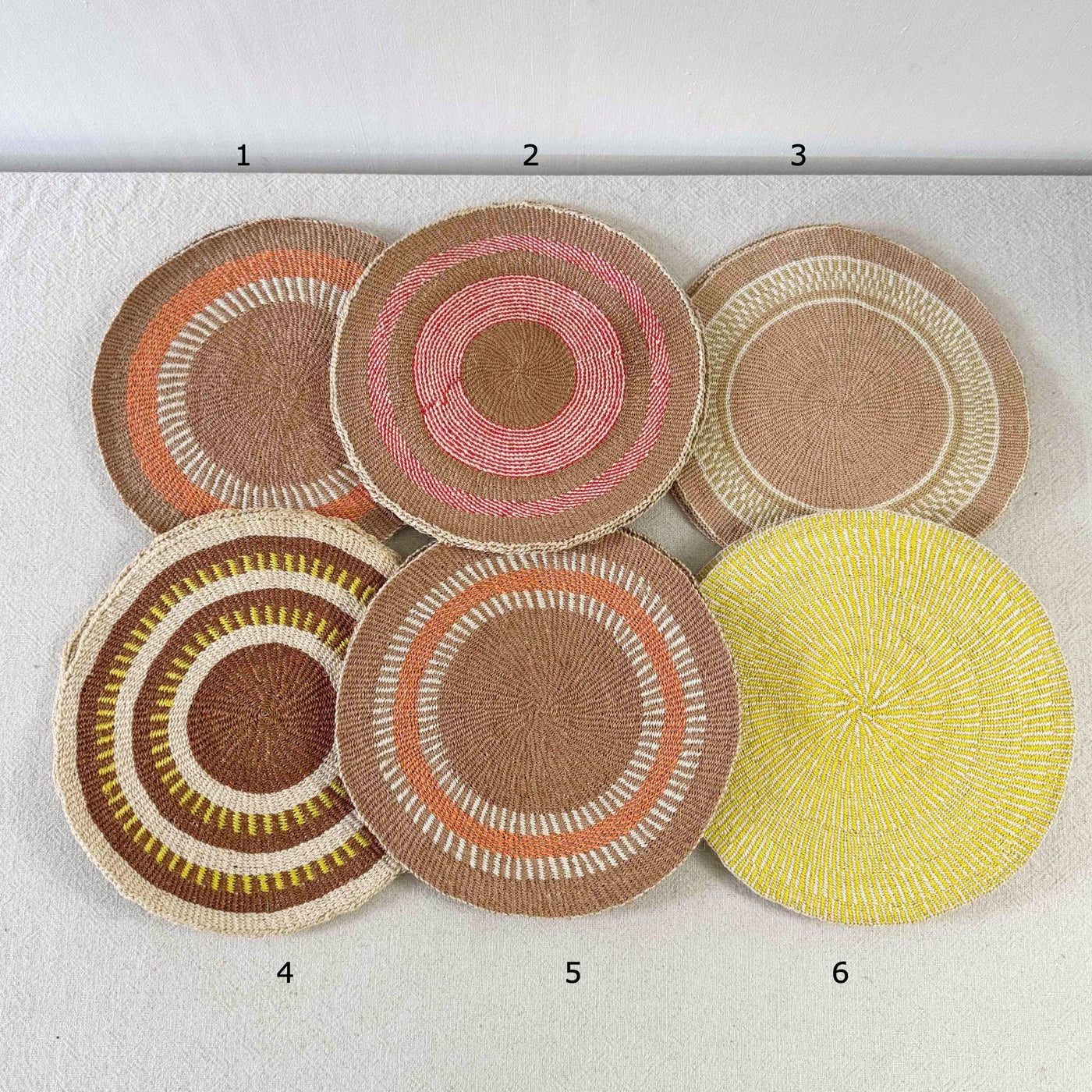 Amsha - 12" African Woven Placemats Set of 2 (OOAK) #206