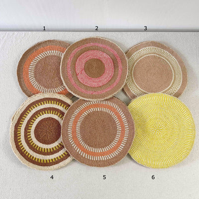 Amsha - 12" African Woven Placemats Set of 2 (OOAK) #206