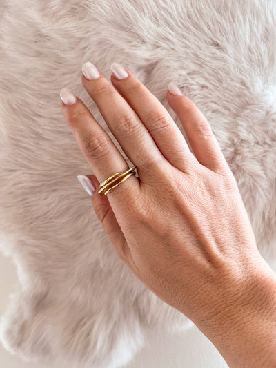 Brass Swirl Ring-Baizaar