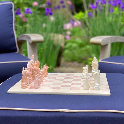 Africa Soapstone Carved Chess Set