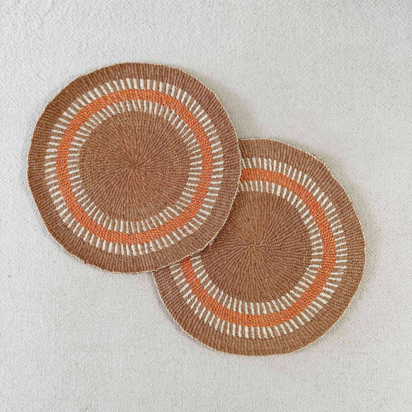 Amsha - 12" African Woven Placemats Set of 2 (OOAK) #206