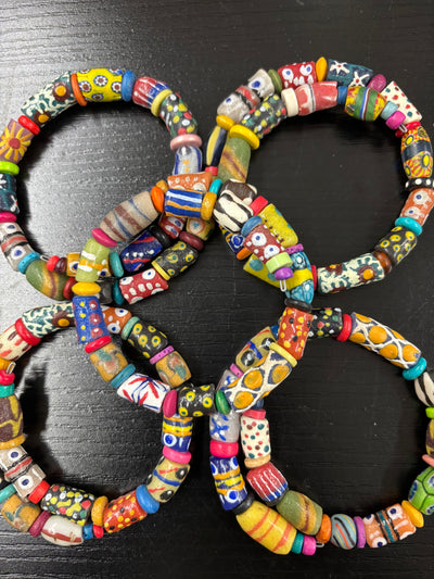 Coiled African Trade Beads Bracelet MBM