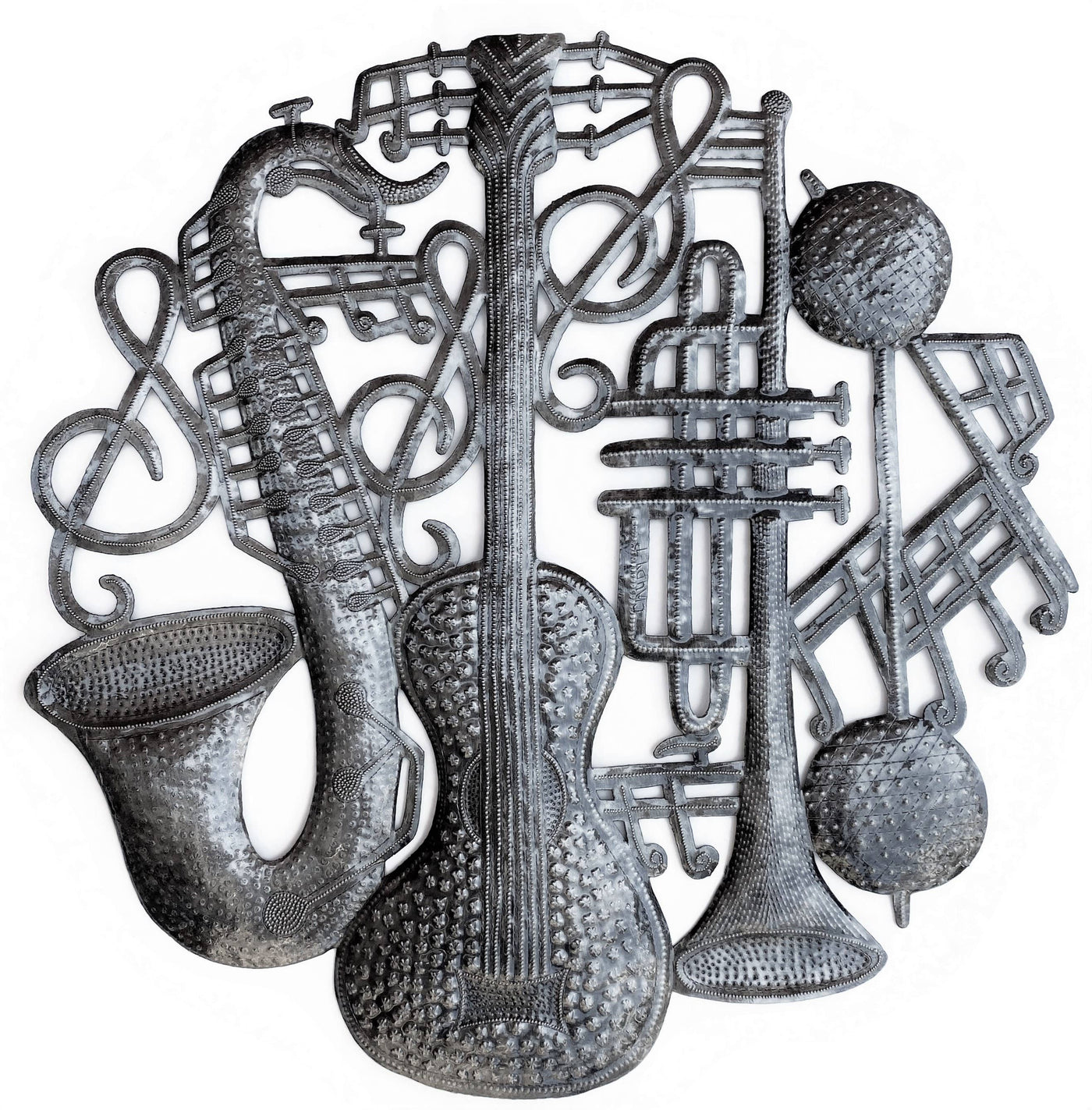 Haiti Fair Trade~ It's Cactus - 23" Jazz Metal Wall Hanging Artwork Handmade in Haiti