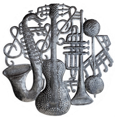 Haiti Fair Trade~ It's Cactus - 23" Jazz Metal Wall Hanging Artwork Handmade in Haiti