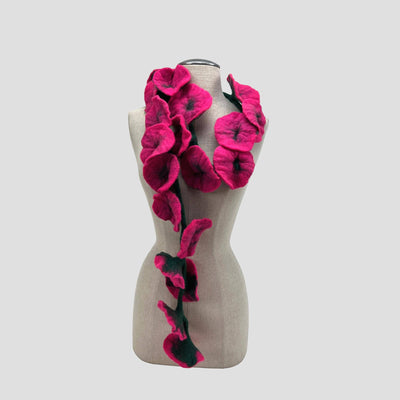 20 Flowers Scarf, Flowers Garland or Wall Hanging-Feltiful