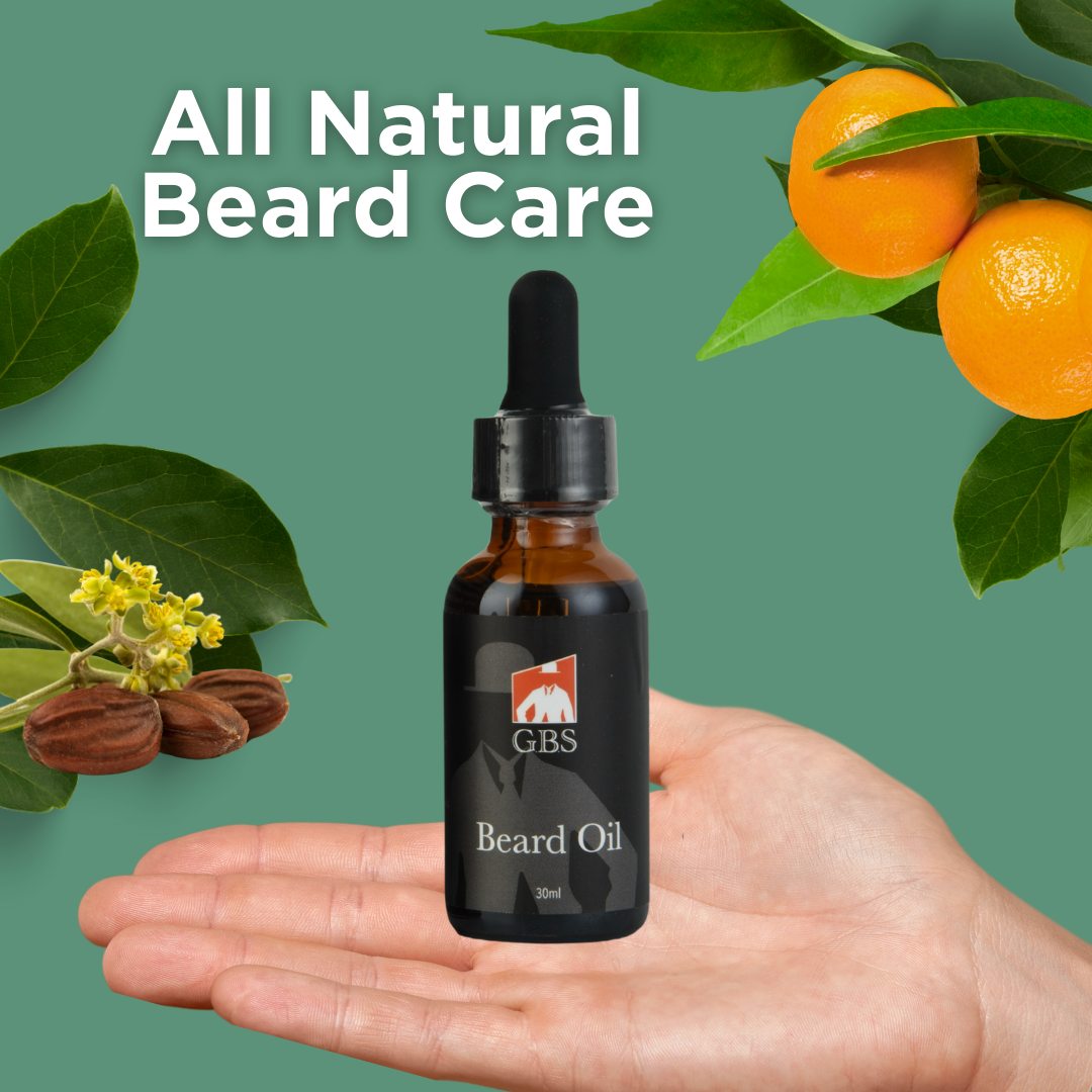 GBS BEARD OIL WITH JOJOBA + GRAPESEED OIL-GENTS FINE GROOMING PRODUCTS -