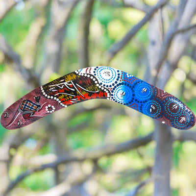 Boomerang Hand Painted Dot Design - Traditional Kheops
