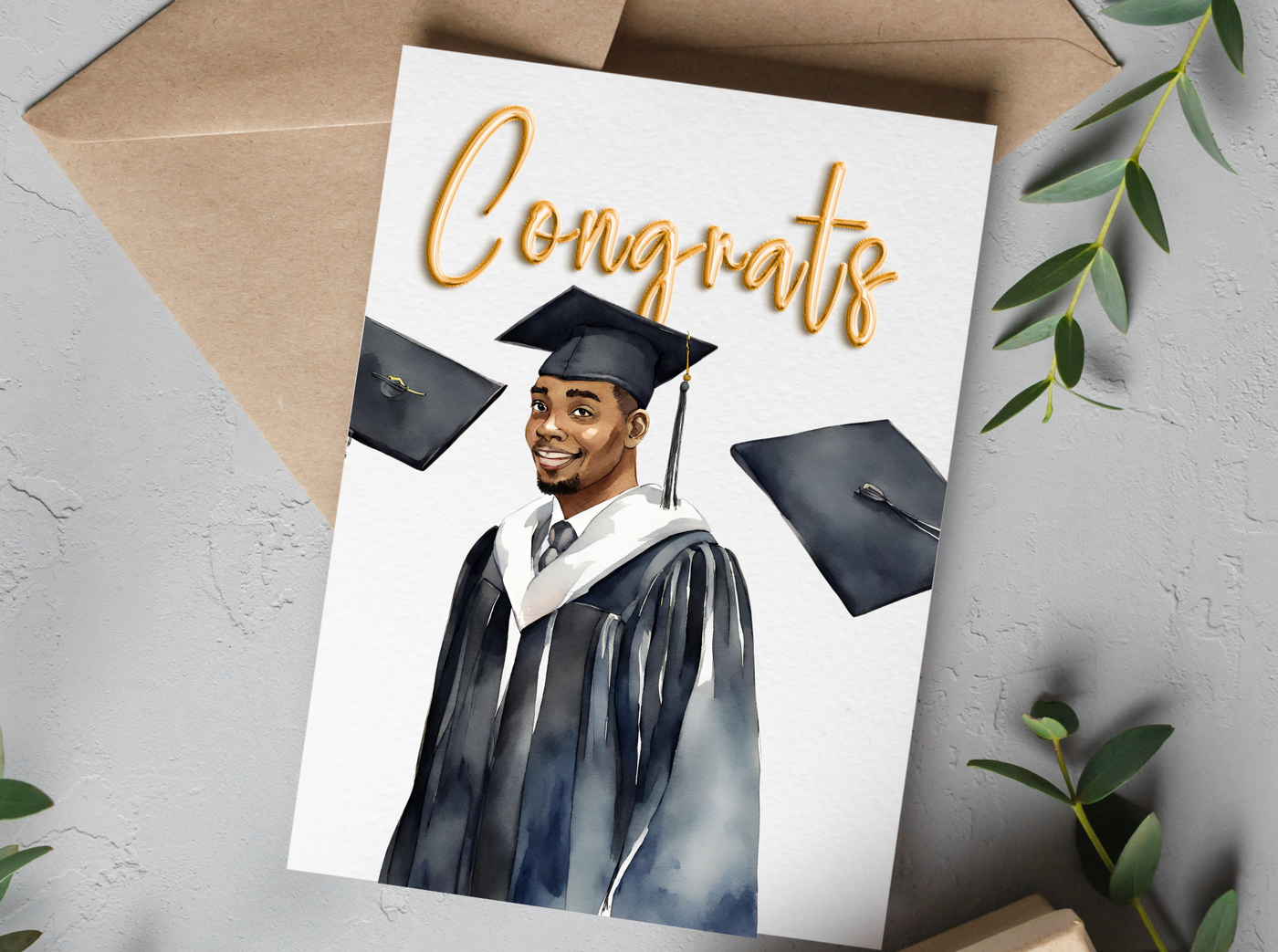 Congrats Grad (Guy) Greeting Card-Self Care Tribe