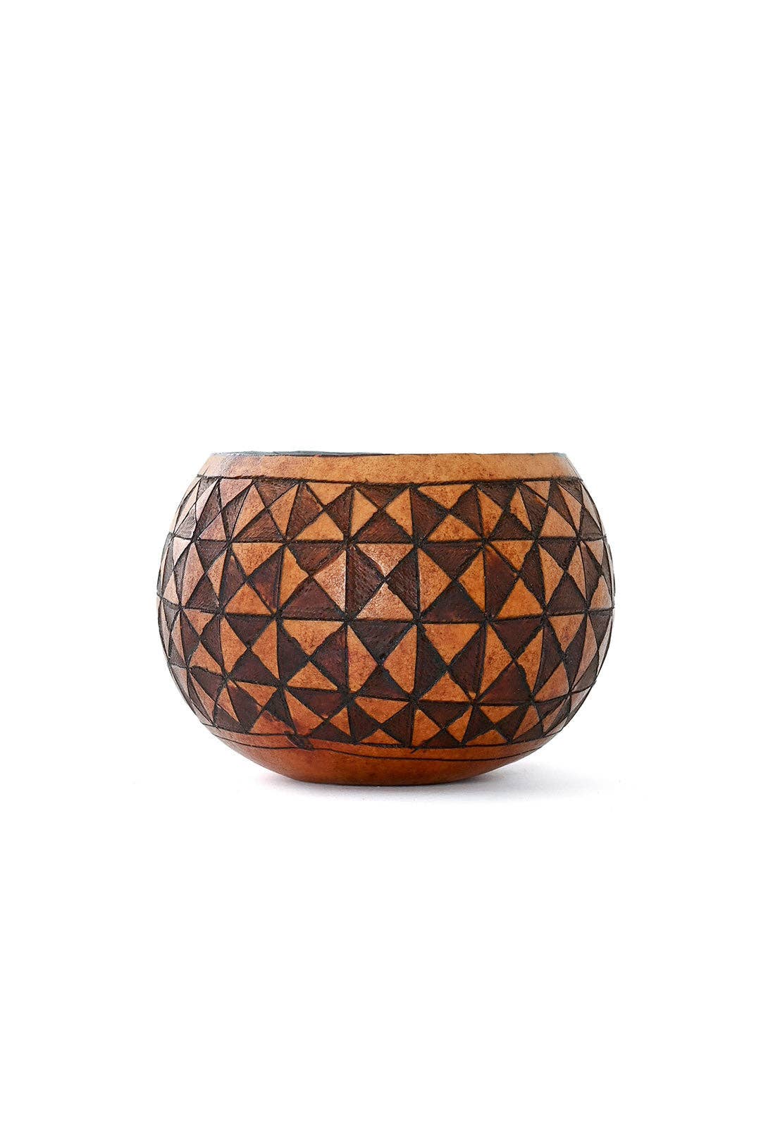 Small Geometric Etch Calabash Storage Bowl - Assorted Designs-Swahili | AFRICAN MODERN