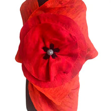 Oriental Poppy - Red/Orange Wrap