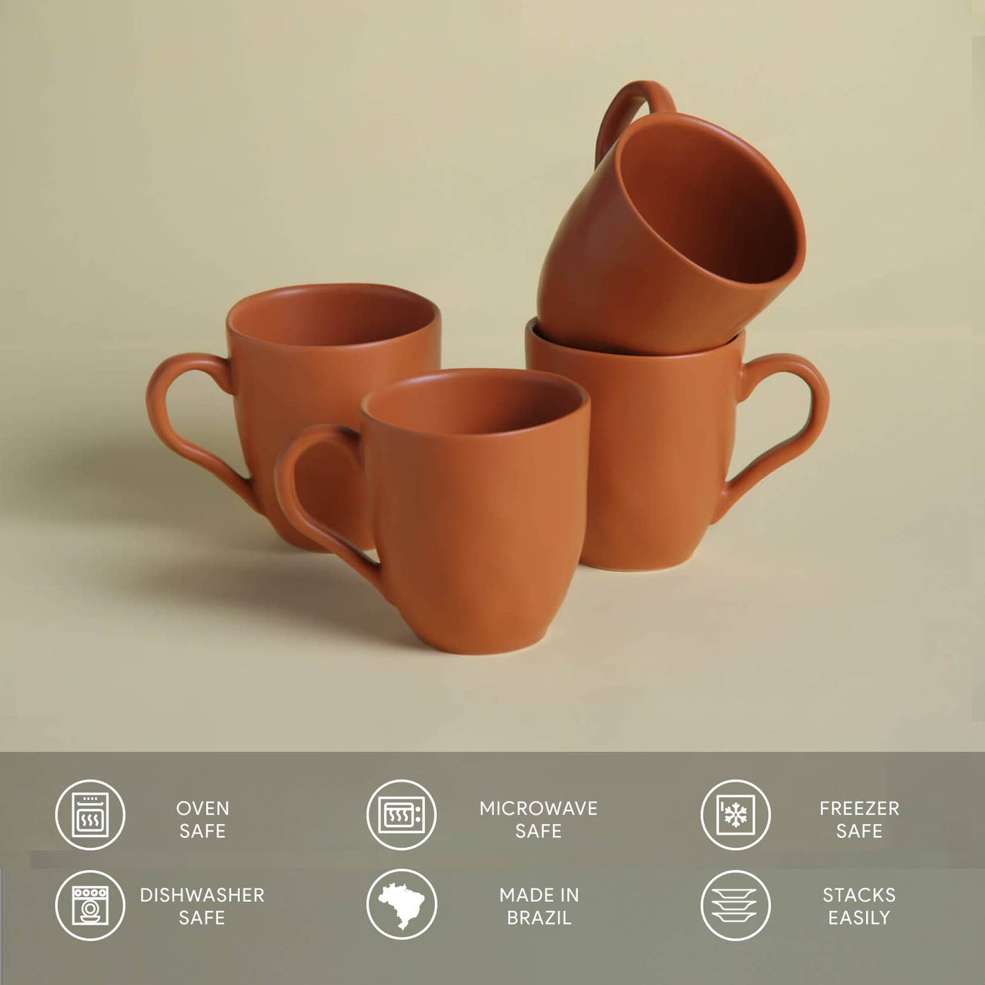 Organic Mug 9.23 Oz Terracotta-Porto Brasil -Porto Brasil