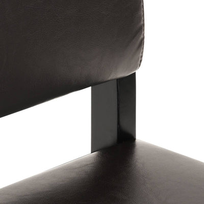 HOMYCASA DESIGN INC - Classic Brown PU Leather Dining Chair