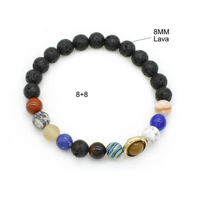 Solar System Couple Bead Bracelet in Natural Crystal-Stone Perimade & Co. LLC