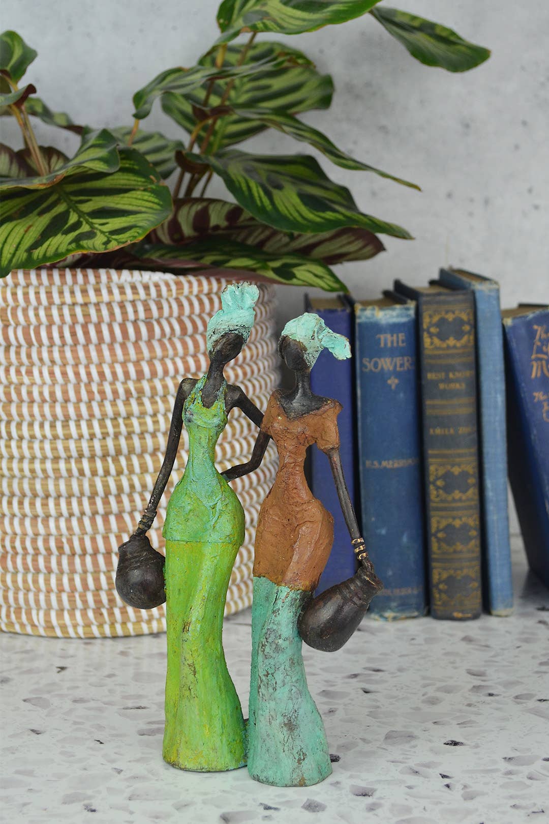 By Your Side Burkina Bronze Sculpture-Swahili African Modern