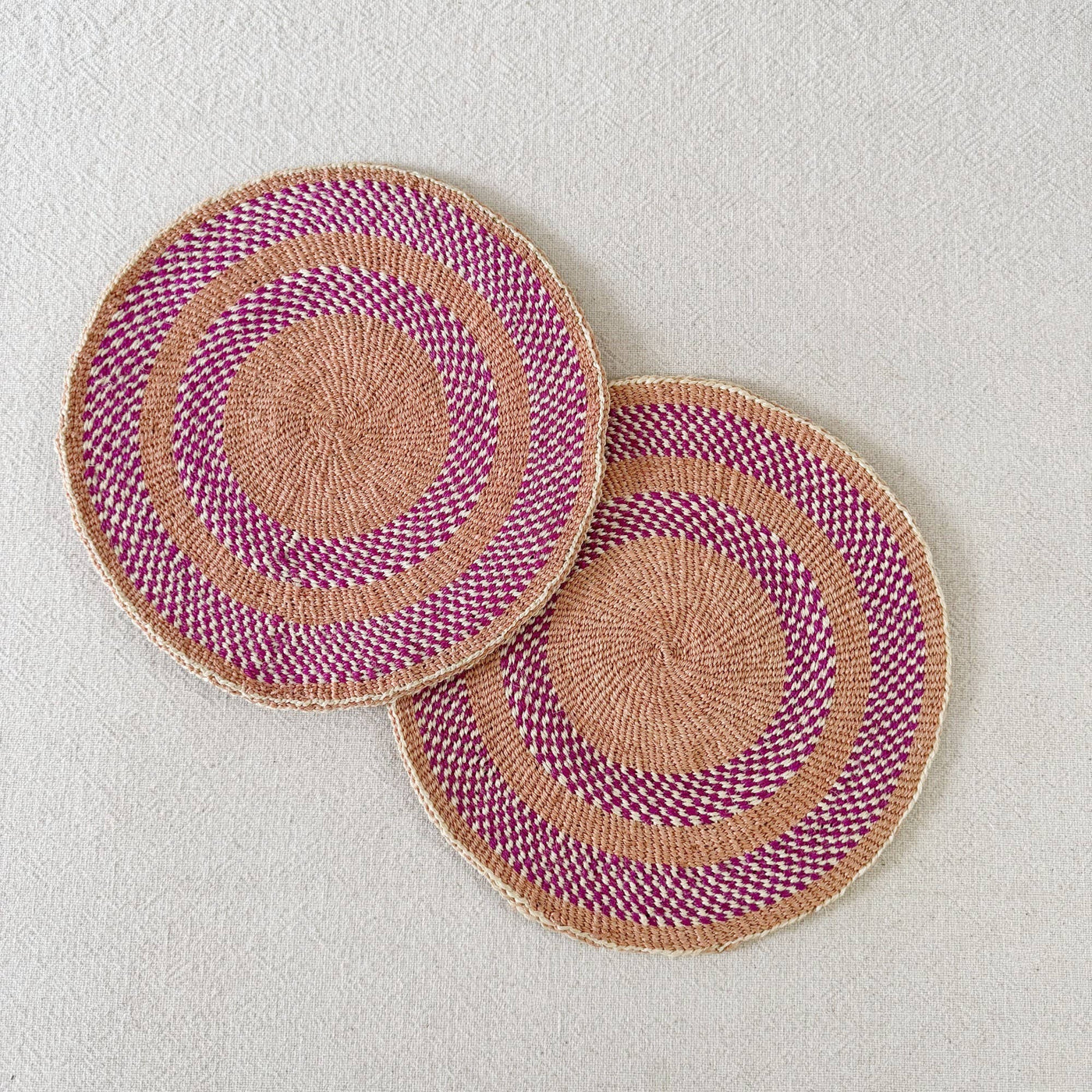 Amsha - 12" African Woven Placemats Set of 2 (OOAK) #201