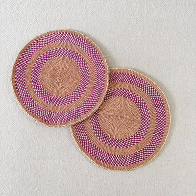 Amsha - 12" African Woven Placemats Set of 2 (OOAK) #201
