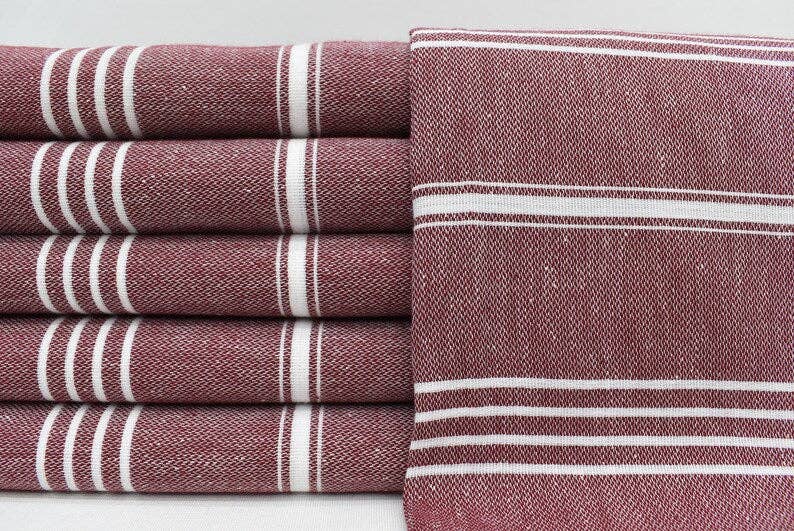 Basic Layers - Monaco Burgundy Turkish Towel