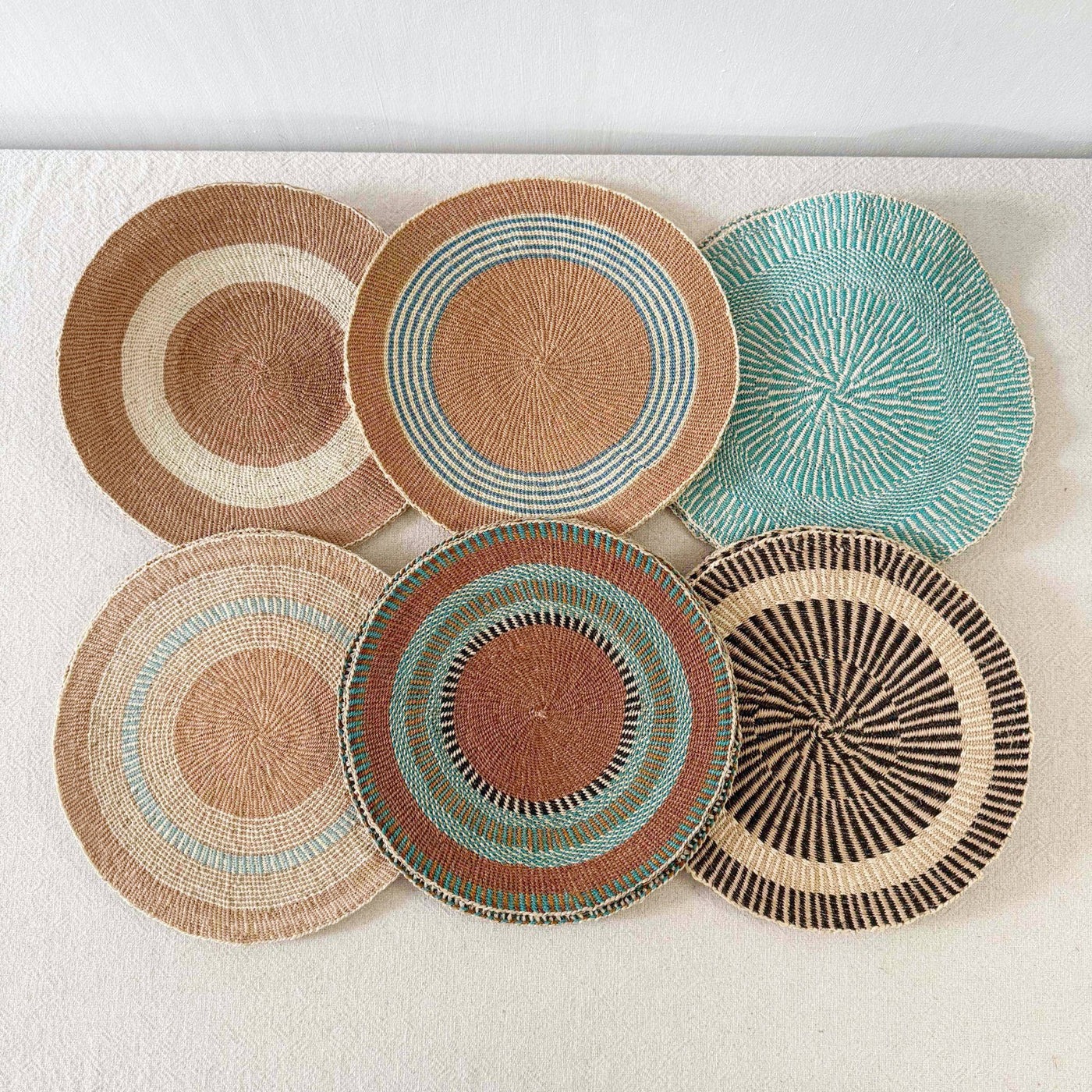 Amsha - 12" African Woven Placemats Set of 2 (OOAK) #207
