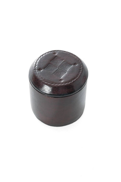 Brown Stamped Leather Ring Box-Swahili | AFRICAN MODERN