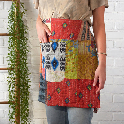 Kantha Skirt Apron-Primitives by Kathy
