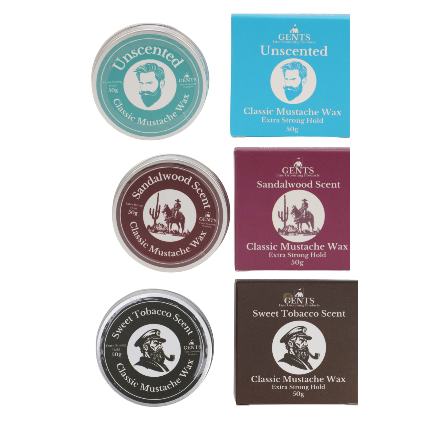 Gents Mustache Wax – Strong Hold-GENTS FINE GROOMING PRODUCTS -