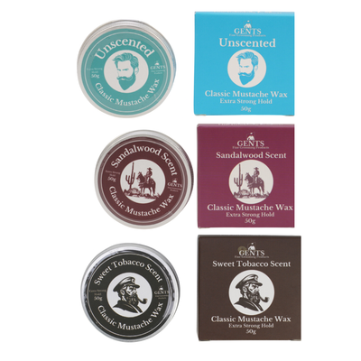 Gents Mustache Wax – Strong Hold-GENTS FINE GROOMING PRODUCTS -