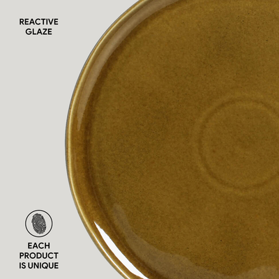Bio Stoneware Amber Dinner Plate, 10.8"-Porto Brasil