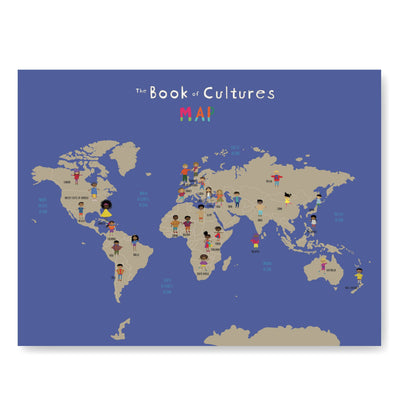 The Book of Cultures with Stickers & Map Multicultural Book-Worldwide Buddies -