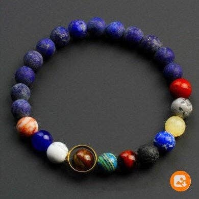 Solar System Couple Bead Bracelet in Natural Crystal-Stone Perimade & Co. LLC